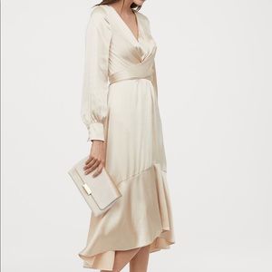 H&M Satin Dress with Tie Detail